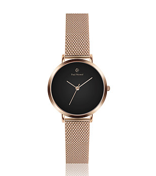Стилен дамски часовник в розовозлатисто и черно Blasa снимка