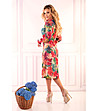 Многоцветна рокля с флорален принт Britheam-1 снимка