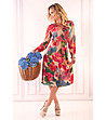 Многоцветна рокля с флорален принт Britheam-2 снимка