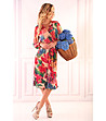 Многоцветна рокля с флорален принт Britheam-3 снимка