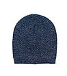 Дамска шапка в син меланж с ангора-0 снимка