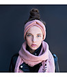 Дамска лента за глава в розов меланж-1 снимка