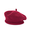 Червен дамски плетен каскет с вълна-0 снимка