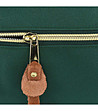 Зелена unisex текстилна раница-4 снимка