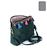 Сива дамска чанта с пискюли Linela-2 снимка