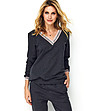 Комплект от блуза и панталон в цвят графит Lisette-2 снимка