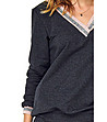Комплект от блуза и панталон в цвят графит Lisette-3 снимка