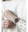 Сребрист дамски часовник с черен циферблат Veronica-1 снимка