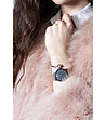 Ефектен дамски часовник в розовозлатисто и черно Lara-1 снимка