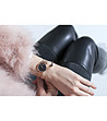 Дамски часовник в розовозлатисто Alisha с черен циферблат-1 снимка