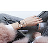 Елегантен дамски часовник Benita в черно и розовозлатисто-1 снимка