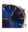 Розовозлатист мъжки часовник със син циферблат Gusto-2 снимка