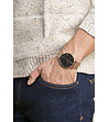 Златист unisex часовник с черен циферблат Winoc-2 снимка