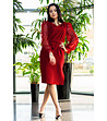 Червена рокля с прозрачни ръкави Ereve-0 снимка