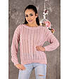 Дамски ажурен пуловер Kelly в розов нюанс-0 снимка
