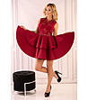 Червена клоширана рокля Kariella-3 снимка