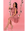 Розова асиметрична рокля на точки Uma-2 снимка