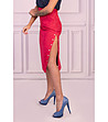 Елегантна пола в цвят малина Melanie-1 снимка