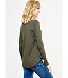 Дамски пуловер Zena в цвят маслина-1 снимка