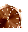 Дамски розовозлатист часовник с кафяв циферблат Keri-2 снимка