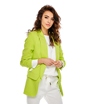 Дамско сако в цвят лайм Rozalia снимка
