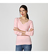 Розова дамска блуза с кашмир Moris-0 снимка