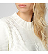 Дамски пуловер в цвят екрю в мохер и кашмир Zia-2 снимка
