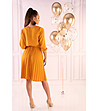 Жълта рокля с дълги ръкави Messina-1 снимка
