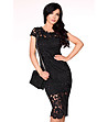 Елегантна черна рокля с дантела Mimi-2 снимка