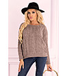 Дамски пуловер в цвят мока Mozlini-0 снимка
