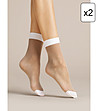 Комплект от 2 чифта чорапи в бежово и бяло Bianco 20 DEN-0 снимка