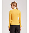Елегантен жълт дамски пуловер от кашмир Berta-1 снимка