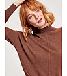 Кафяв дамски пуловер Julina-3 снимка