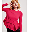 Розов дамски пуловер от вълна и кашмир Alseia-3 снимка