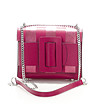 Розова дамска кожена чанта за рамо Erona-0 снимка