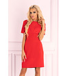 Червена рокля с ефектен гръб Sarinita-4 снимка