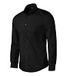 Черна мъжка риза с памук Rick-2 снимка