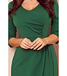Зелена памучна рокля с набори Nerina-3 снимка