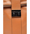 Дамска кожена чанта Faela в цвят коняк-2 снимка