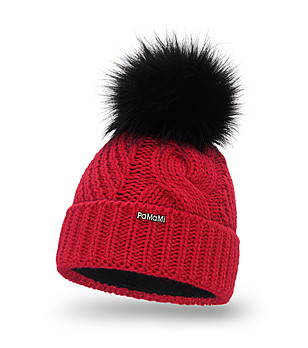 Дамска червена зимна шапка Delma снимка