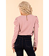 Дамска блуза Capriz в цвят пудра с буфан ръкави-1 снимка