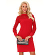 Червена рокля с прозрачни ръкави Venetiana-0 снимка