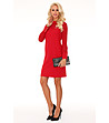 Червена рокля с прозрачни ръкави Venetiana-3 снимка