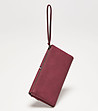 Дамски портфейл в цвят бордо с контрастен кант Jana-1 снимка