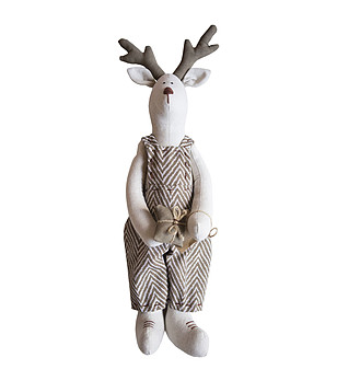 Памучна играчка в бяло и кафяво Deer снимка