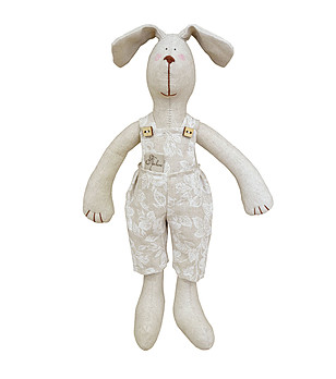 Памучна играчка Куче в бежов нюанс White rose снимка