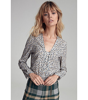 Ефектна дамска блуза в сив нюанс Irosa снимка