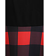 Рокля в черно и червено с карирана долна част-3 снимка