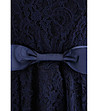 Дантелена рокля в тъмносиньо-3 снимка