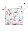 Комплект от две памучни възглавници в цвят крем Bella на цветя-0 снимка